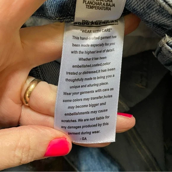 Good American Good Waist Palazzo Crop Jeans Womens Size 26 XS 2 Blue 453 Flare - Picture 8 of 12